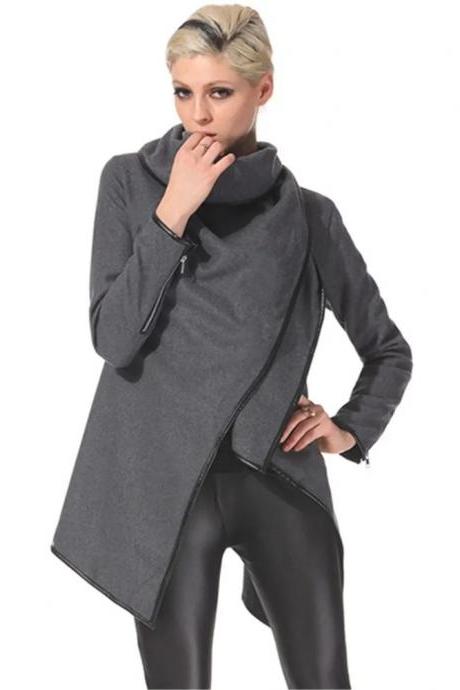 Autumn/spring Soft Woolen Coat; Cape Coat, Trench Coat, Overcoat, Outerwear (avail In 4 Colors) Sizes S - 2xl
