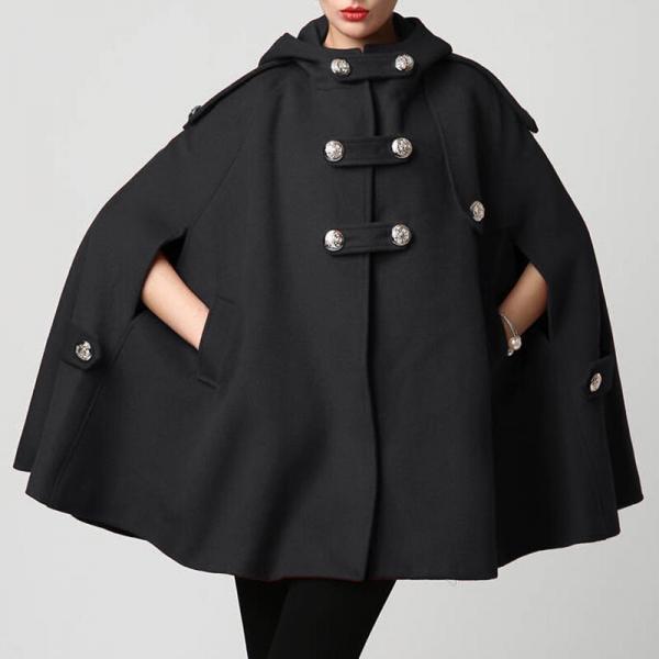 Sailor Breasted Wool Cloak Cape Coat - available in sizes US sizes S, L, XL, XXL only