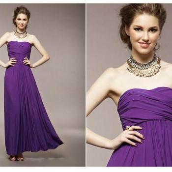 Sexy, Elegant Deep Purple Tube Dress - available in 5 colors