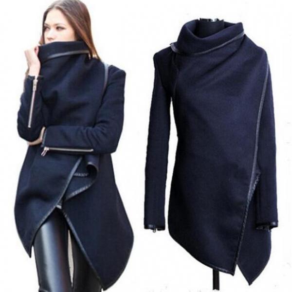 Winter Woolen Soft Cape Coat; Jacket, Trench Coats, Overcoat, Outerwear (avail in 4 colors) sizes S - 3XL