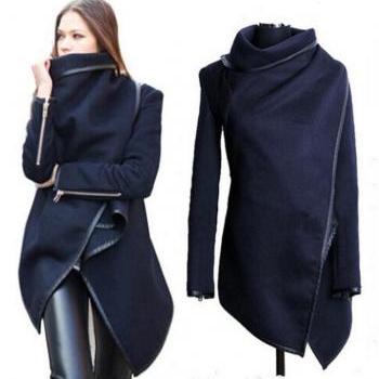Women's Woolen Coat; Jacket, Trench Coats, Overcoat, Outerwear (avail in 2 colors) sizes S - 3XL